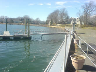 Forty foot aluminum gangway at Branford Yacht Club, Branford, CT